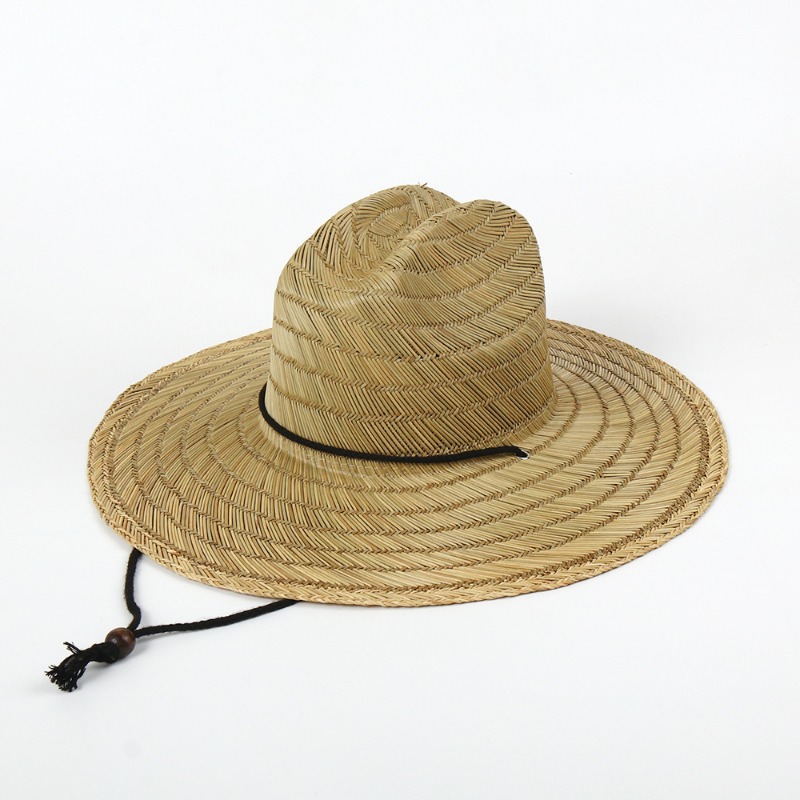 Cowboy Hat Straw - 와이드 브림 타이 카우보이 밀짚모자 봄