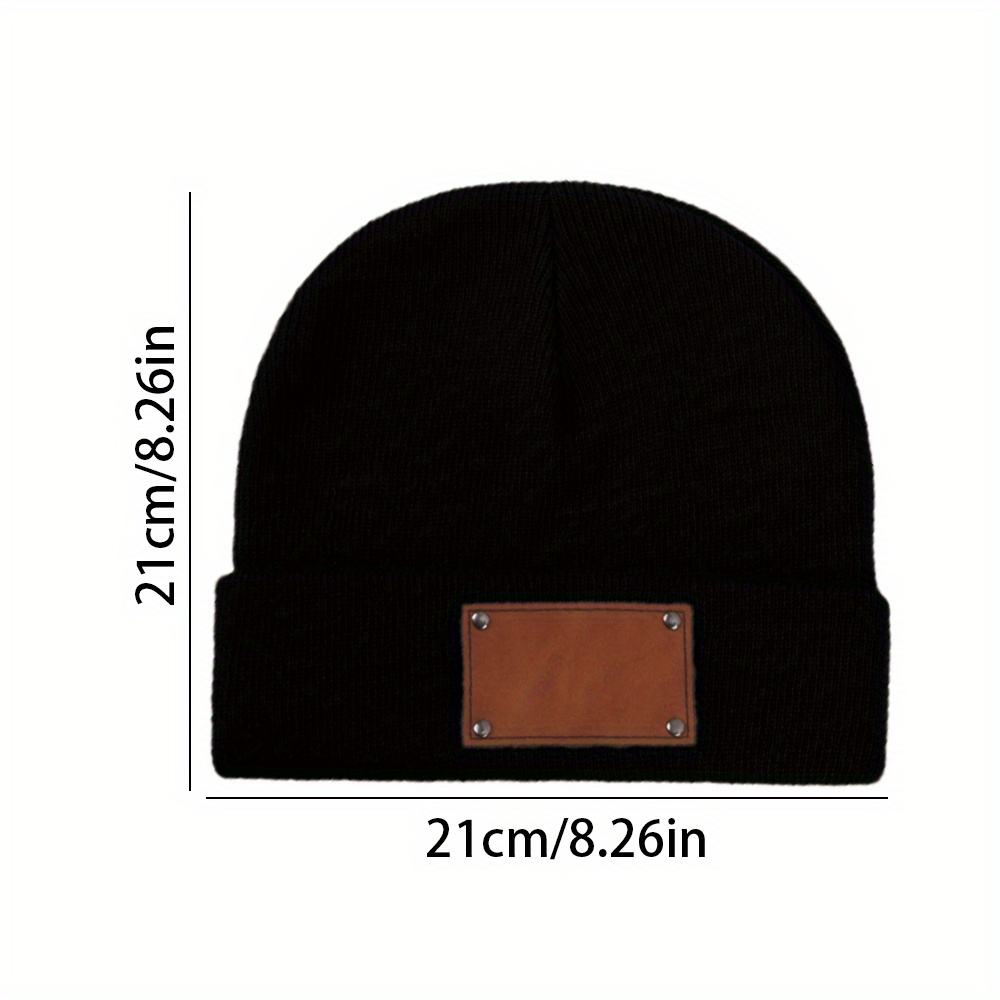 맞춤형 가죽 패치가 달린 비니, 원하는 이름을 새겨 넣 - Beanie Cuffed Knit 리뷰 및 가격